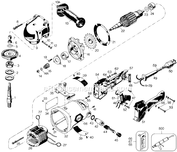 Page A Diagram and Parts List for 4046 Type 2 Black and Decker Sander Polisher